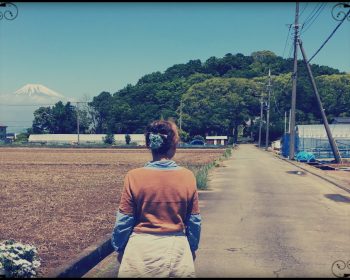 富士山と農婦