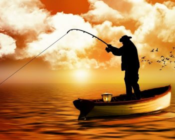 魚を釣る人